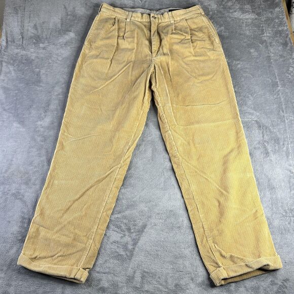 Daniel Cremieux Pants Mens 35x32 Corduroy Pleated Front Classic (32x32) Trousers - Picture 3 of 11